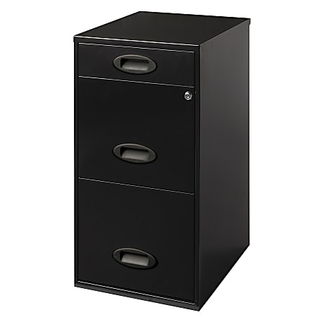 Realspace® 18&quot;D Vertical 3-Drawer File Cabinet, Black