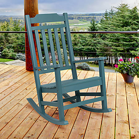 Flash Furniture Winston All-Weather Rocking Chair, Teal