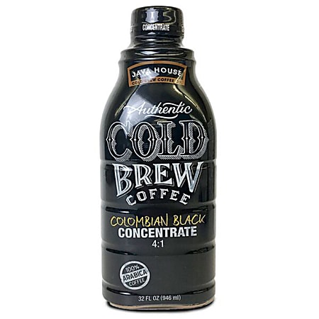 Java House Cold Brew Coffee Concentrate, Regular, 32 Oz, Carton Of 6 Bottles