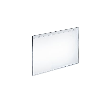 Azar Displays Wall-Mount U-Frame Acrylic Sign Holders, 8" x 10", Clear, Pack Of 10