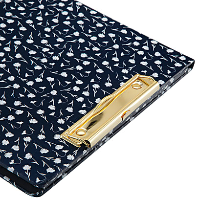 Realspace Paperboard Clipboard Padfolio Navy Floral Office Depot