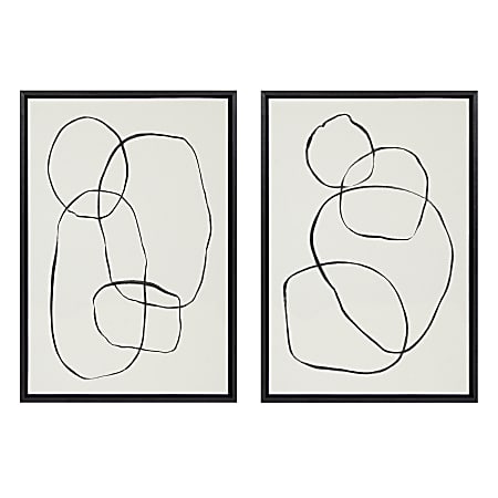Uniek Kate and Laurel Sylvie Framed Canvas Wall Art Print 23 x 33 ...