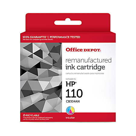 Office Depot® Brand Remanufactured Tri-Color MICR Ink Cartridge Replacement For HP 110, OD110