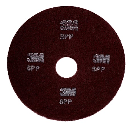 Scotch-Brite™ Surface Preparation Floor Pads, 20", Maroon, Case Of 10 Pads