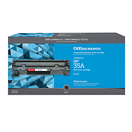Office Depot® Remanufactured Black Toner Cartridge Replacement For HP 35A