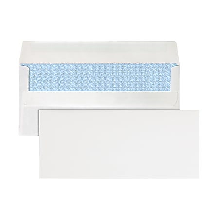 Office Depot® Brand #10 Security Envelopes, Clean Seal, 30% Recycled, White, Box Of 250