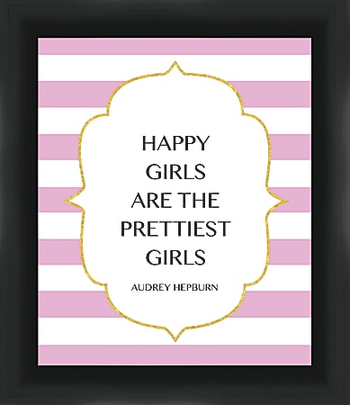 PTM Images Framed Wall Art, Happy Girls, 13 3/8"H x 11 3/8"W