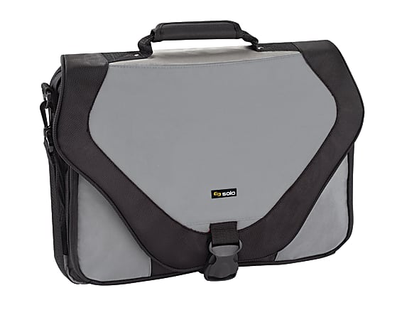 Solo® Classic Laptop Messenger Bag For 17" Laptops, Gray