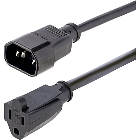 6ft (1.8m) Power Extension Cord, C14 to C13, 10A 125V, 18AWG, Computer  Power Cord Extension, IEC-320-C14 to IEC-320-C13 AC Power Cable Extension  for