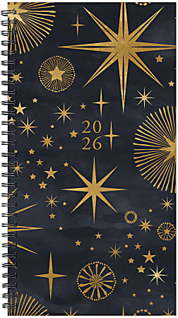 2026 Willow Creek Press Weekly/Monthly Spiral Pocket Planner, 3-1/2" x 6-1/2", Celestial, January To December, 57322
