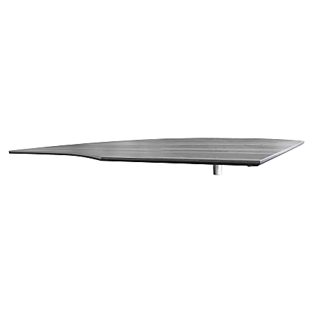 Mayline Gray Laminate Medina Casegoods Collection - Left Side - Material: Steel - Finish: Gray, Laminate, Silver - MNRTNLLGS