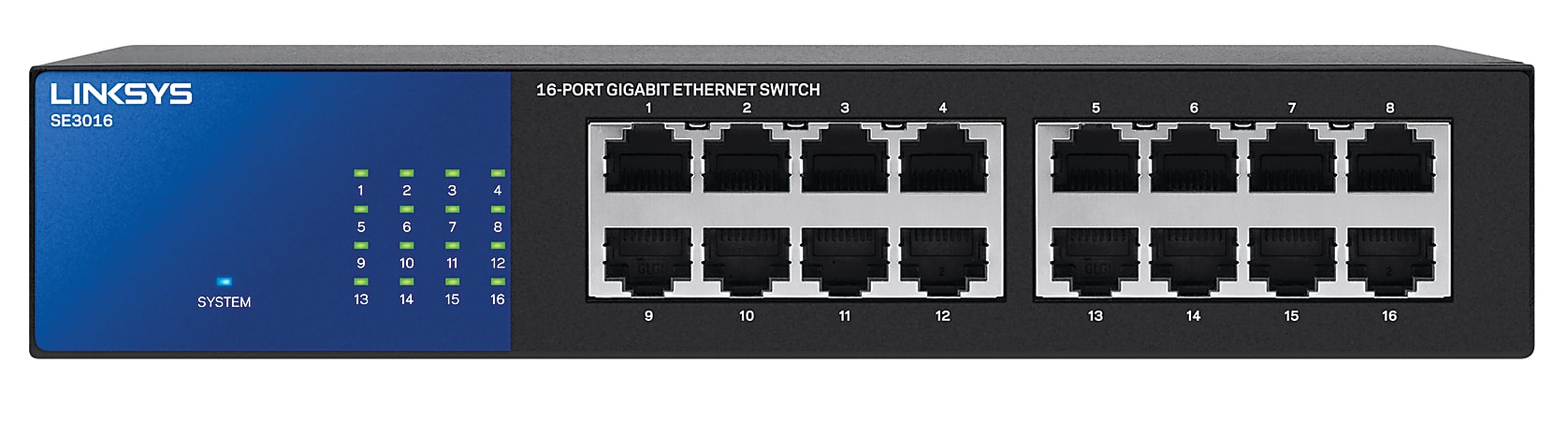 Linksys 16-Port SE3016 Gigabit Ethernet Switch