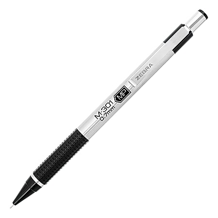 Zebra® M-301 Stainless Steel Mechanical Pencils, 0.7 mm,