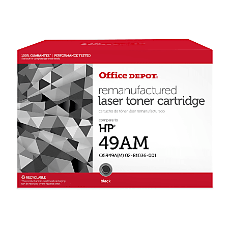 Office Depot® Remanufactured Black MICR Toner Cartridge Replacement For HP 49A, OD49AM