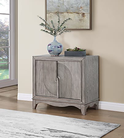 Coast to Coast Carbondale 34-1/2”W Transitional Cabinet With 2 Doors, Gray