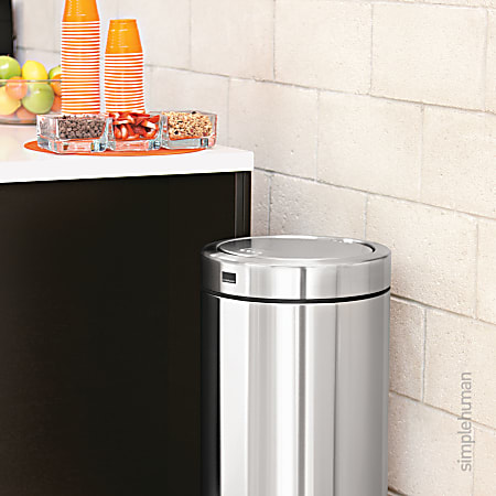 Simplehuman Stainless Steel Swing Top Trash Can