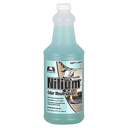 Hospeco Nilium® Water Soluble Neutralizer, Linen, 1 Qt, Blue, Pack Of 6 Bottles