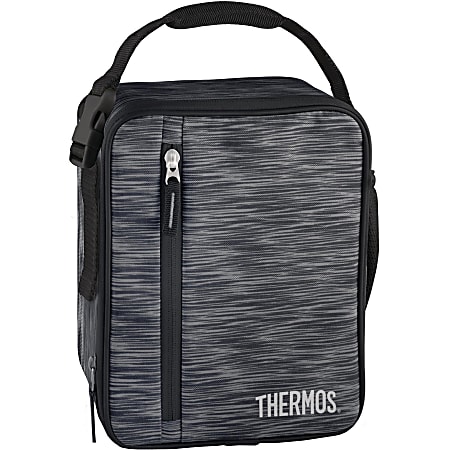 Thermos® Upright Insulated Lunch Bag, 9-3/16"H x 7-3/16"W x 3-5/16"D, Black