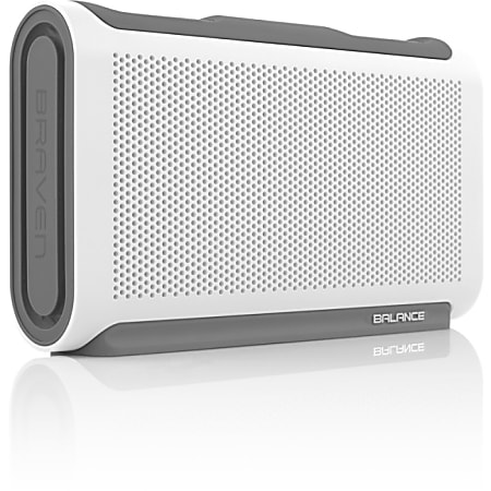 Braven BALANCE Speaker System - Wireless Speaker(s) - Portable - Battery Rechargeable - Alpine White, Gray