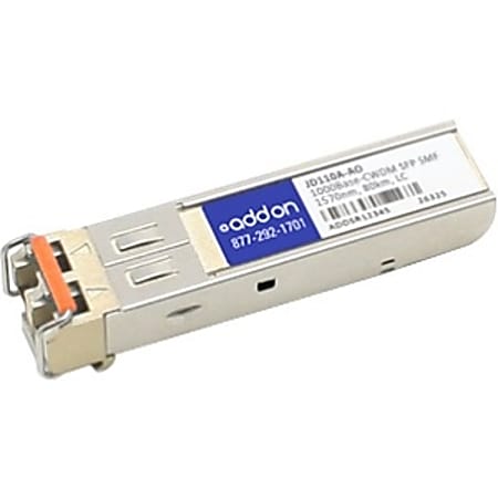 AddOn HP JD110A Compatible TAA Compliant 1000Base-CWDM SFP Transceiver (SMF, 1570nm, 70km, LC)