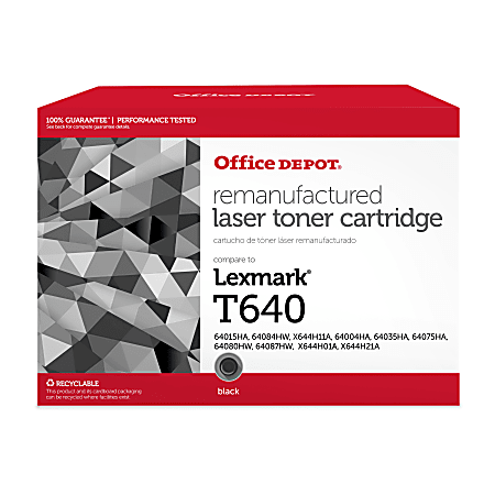 Office Depot® Brand Remanufactured High-Yield Black Toner Cartridge Replacement For Lexmark™ 64075HA, ODT640