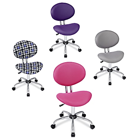 Interchangeable Mesh Task Chair, 38"H x 20 1/8"W x 20 1/8"D, Silver/Pink + 3 Slip Covers