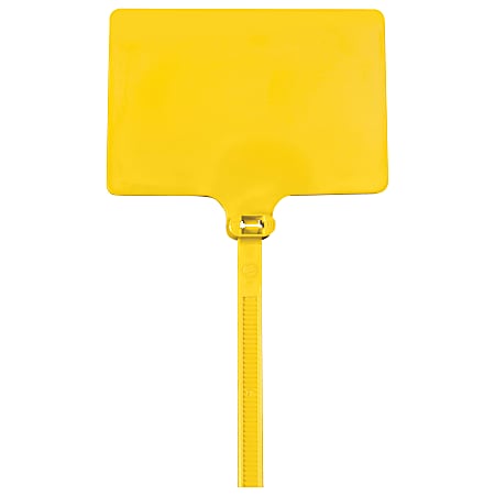 Office Depot® Brand Identification Cable Ties, 9", Yellow, Case Of 100