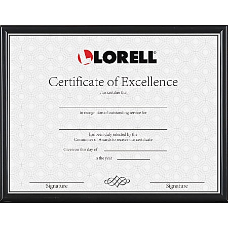 Lorell Certificate Frame - 8.50" x 11" Frame