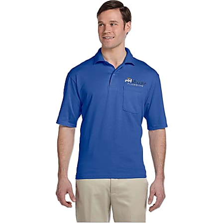 Custom Adults' Spotshield Pocket Jersey Polo Shirt