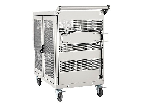 Tripp Lite 32-Port USB Charging Cart Storage Station iPad Android Tablet White - Cart (sync and charge) - for 32 tablets - white - wall-mountable