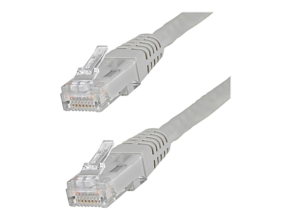 StarTech.com 20ft CAT6 Ethernet Cable - Gray Molded Gigabit CAT 6 Wire - 100W PoE RJ45 UTP 650MHz - Category 6 Network Patch Cord UL/TIA