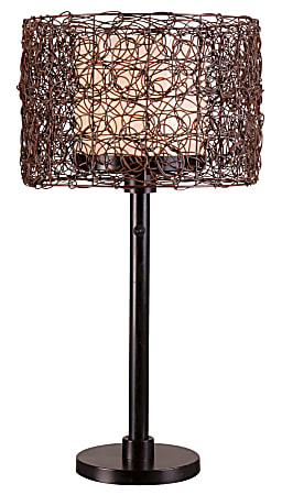 Kenroy Tanglewood Outdoor Table Lamp, 28"H, Bronze Shade/Bronze Base