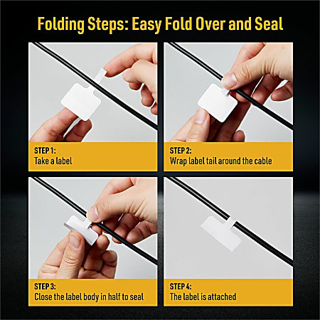 Avery Cable Labels, T-Style, 1.25