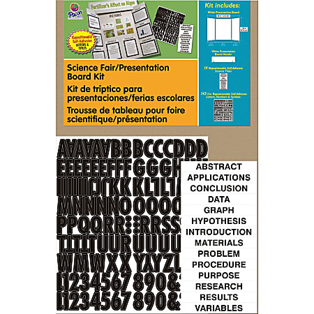 Pacon Science Fair Presentation Board - Science Project - 48" x 36" - 1 Kit - White