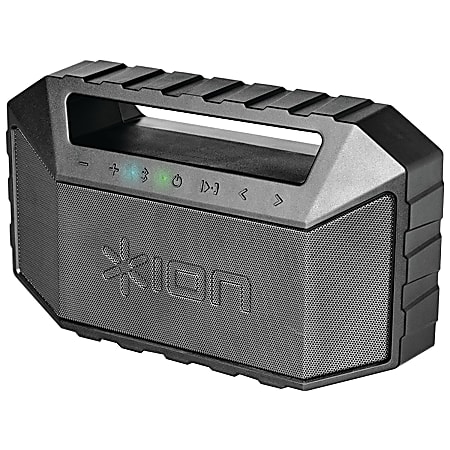 ION Plunge Bluetooth Speaker System - 10 W RMS - Gray - Battery Rechargeable - USB
