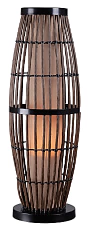 Kenroy Biscayne Outdoor Table Lamp, 31"H, Tan Shade/Rattan Base