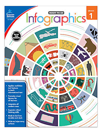 Carson-Dellosa™ Ready To Go Infographics Workbook, Grade 1