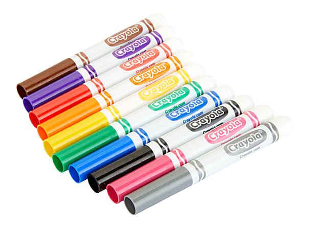 Crayola Washable Super Tips Markers Assorted Colors Pack Of 100 Markers -  Office Depot