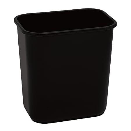 Harper Rectangular Waste Container, 13-Quart, Black
