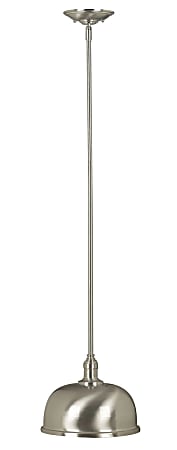 Kenroy Alice 1-Light Mini Hanging Pendant, 52"H, Brushed Steel