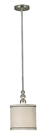 Kenroy Margot Hanging Pendant Lamp, Mini, 1-Light, 56"H, Silver