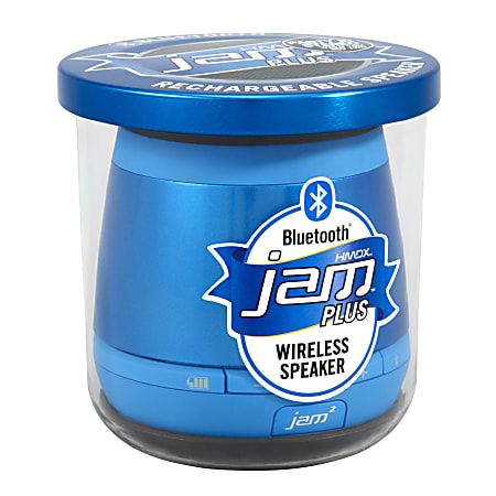 JAM Plus Bluetooth® Wireless Portable Speaker, 3.5" x 3.5" x 3.4", Blue