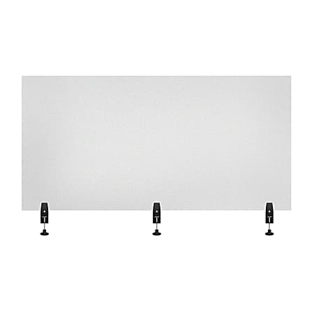 LUX Reclaim Clamp-On Desk Divider, 60" x 30", Frosted