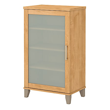 Bush Furniture Somerset 24"W Media Accent Cabinet, Maple Cross, Standard Delivery