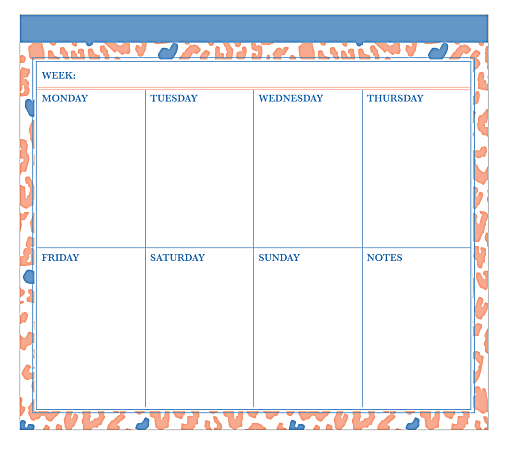 Office Depot® Brand Mouse Pad Weekly Desk Calendar, 9" x 8", Cheetah Love, Undated