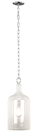 Kenroy Capri 1-Light Hanging Pendant Lamp, 23"H, Clear