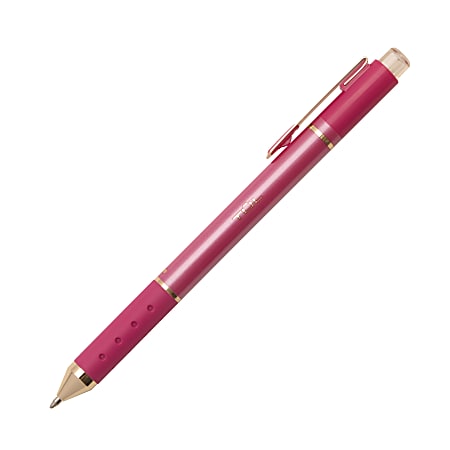 TUL® GL Series Retractable Gel Pen, Medium Point, 0.8 mm, Metallic Dark Pink Ink