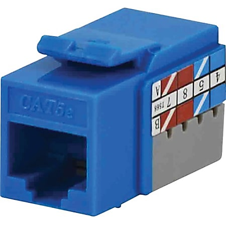 DataComm Category 5e Jacks - 10 Pack - 1 x RJ-45 Keystone Female - Blue