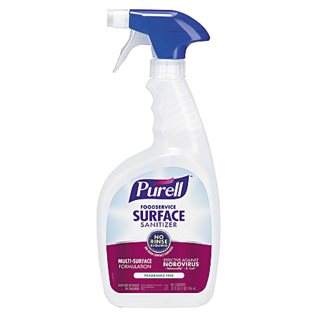 Purell® Food Service Surface Sanitizer, Unscented, 32 Oz Bottle, Case Of 3