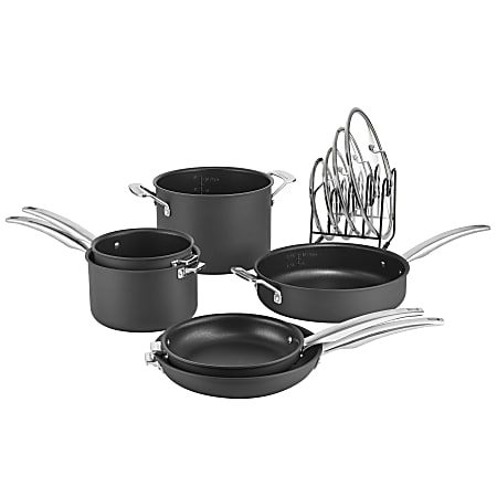Cuisinart™ Anodized Non-Stick 11-Piece Cookware Set, Dark Brown